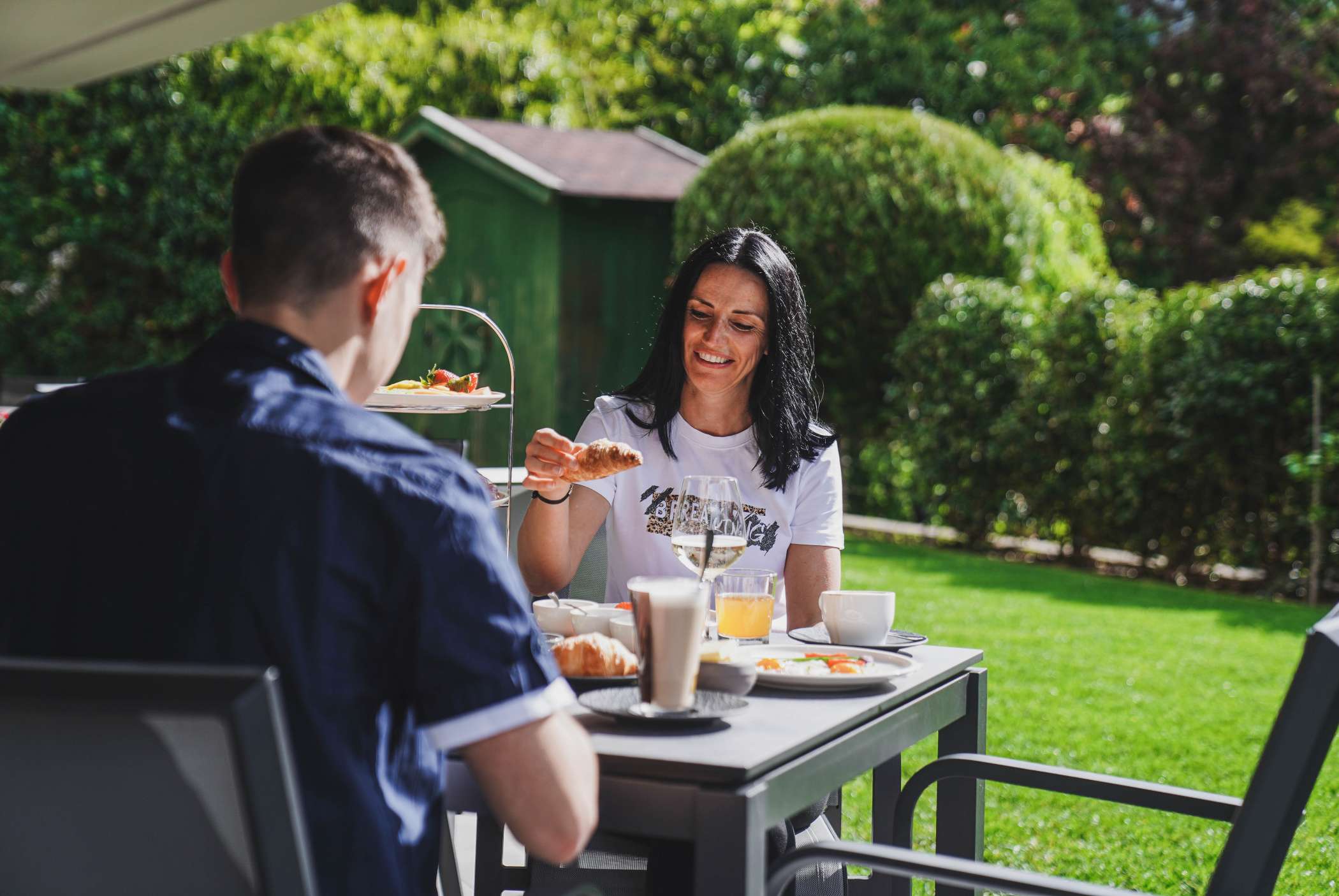 Frühstück im Garten
